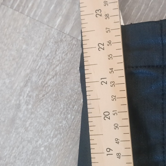 7 For All Mankind Moto Jacket Denim On Faux Leather Bikercore Office Siren - Picture 8 of 9